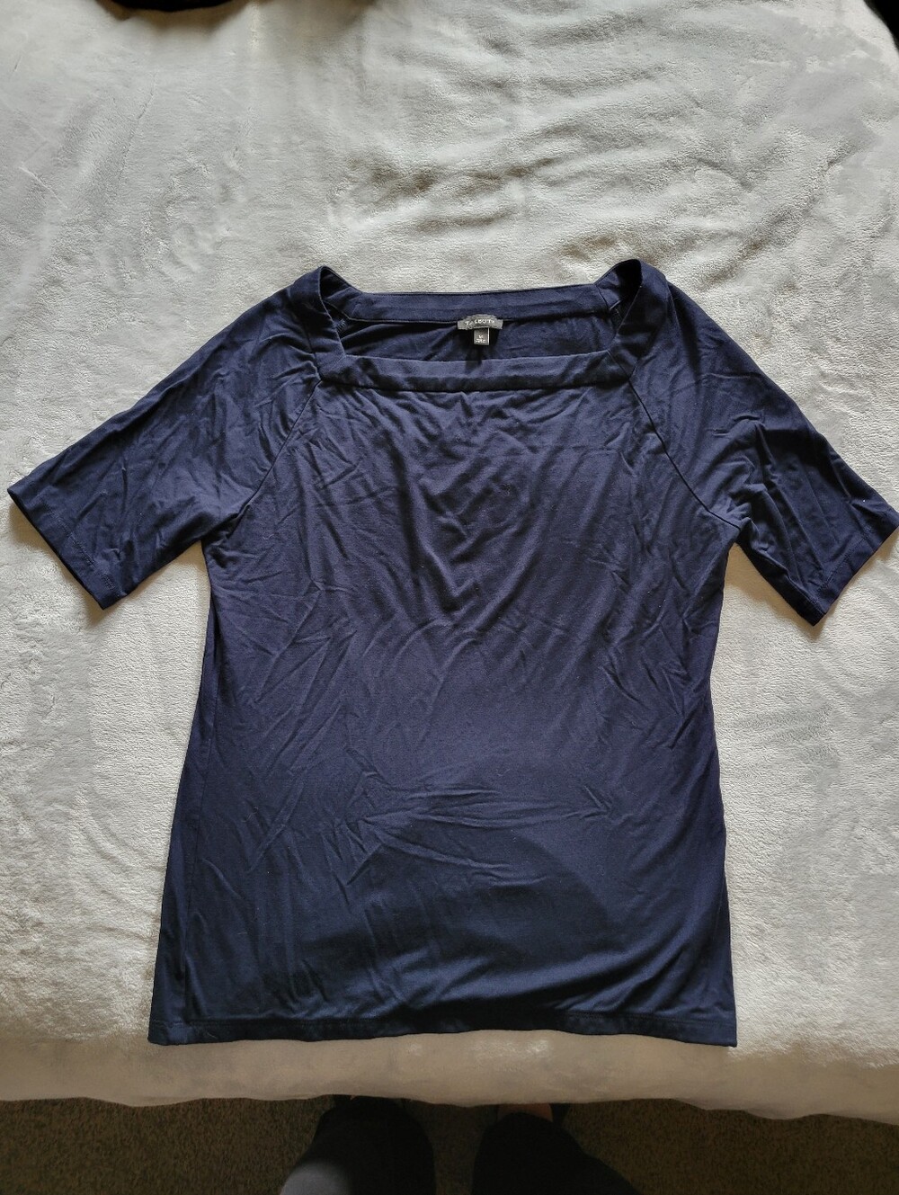 Talbots | Womens Navy Crewneck Top